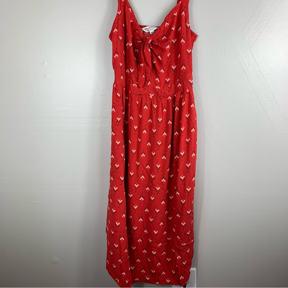 Miss Selfridge | Red Sleeveless Midi Dress | Size 4
